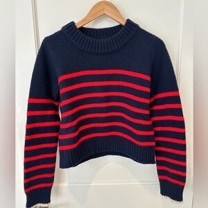 La Ligne Navy and Red Striped Sweater